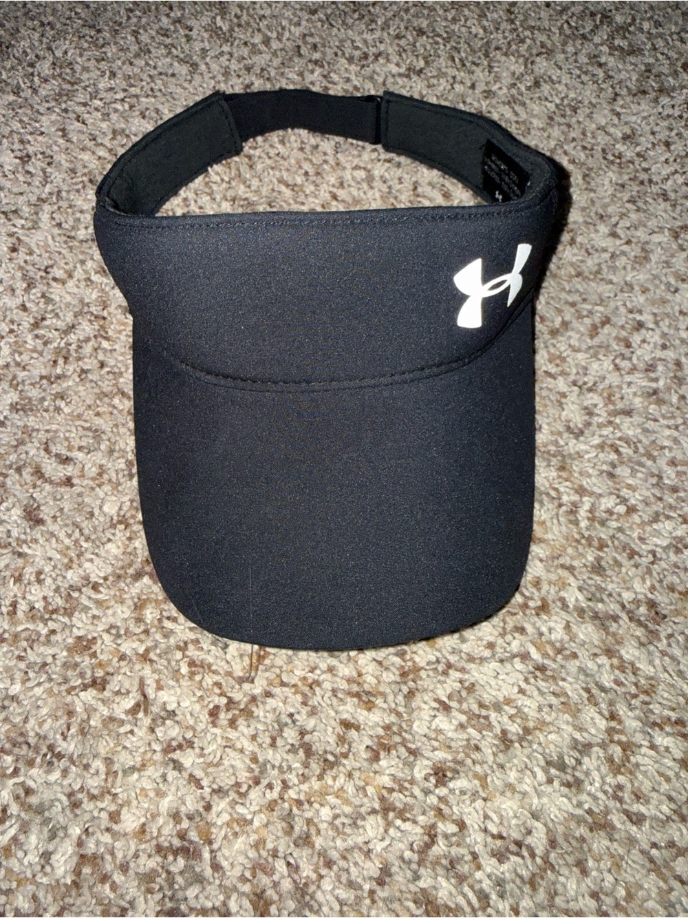 Under Armour Black Visor with white logo